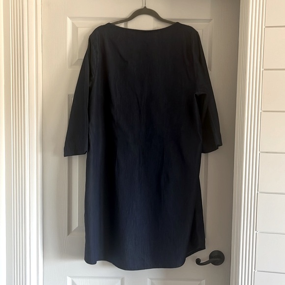 George Embroidered Jean Dress - Picture 3 of 7